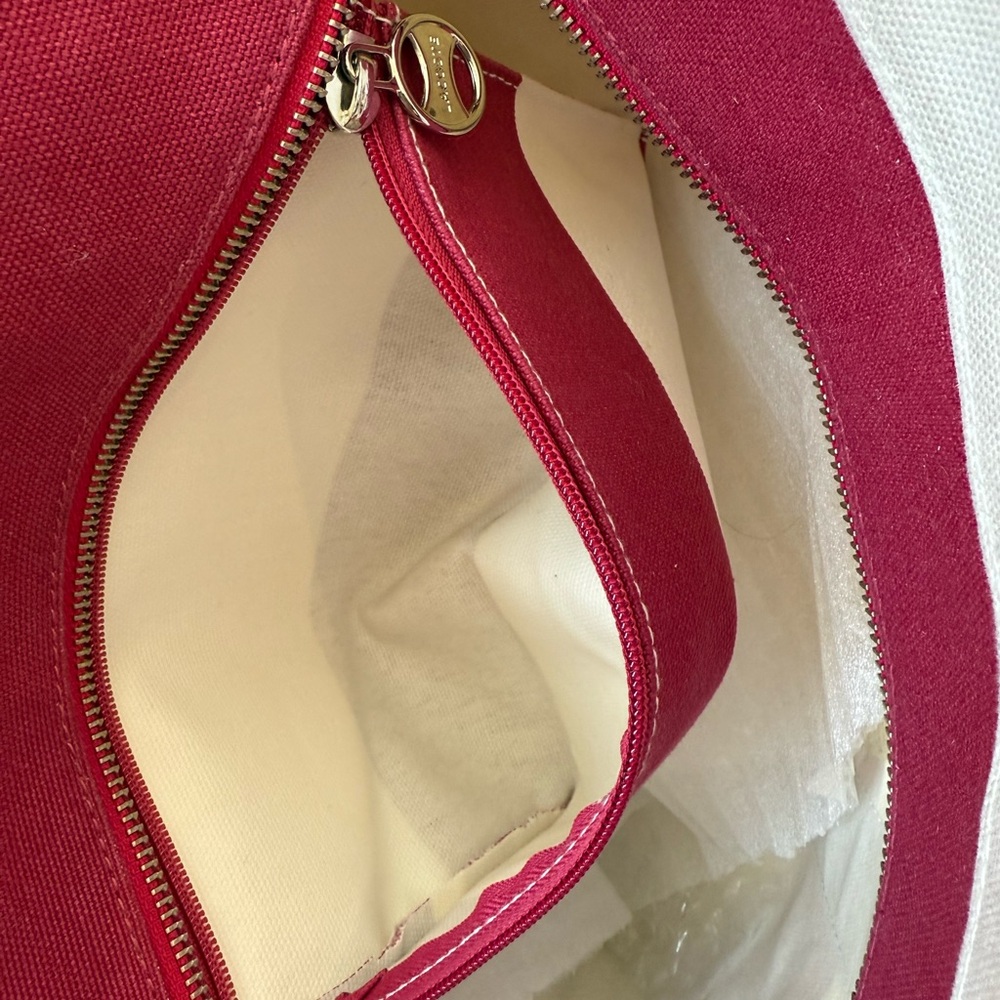 Lacoste Pink and White Striped Women's Tote Bag - Picture 10 of 12